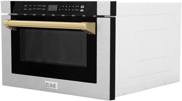 ZLINE Autograph Edition 1.2 Cu. Ft. Satin Stainless Steel Microwave Drawer-1