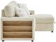 Global Furniture USA U0222 2-Piece Ivory L-Shaped Sectional with Chaise and Pull Out Sofa Bed -4