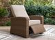 Signature Design by Ashley® Revare Beach Beige Fabric/Resin Wicker Outdoor Manual Recliner-4