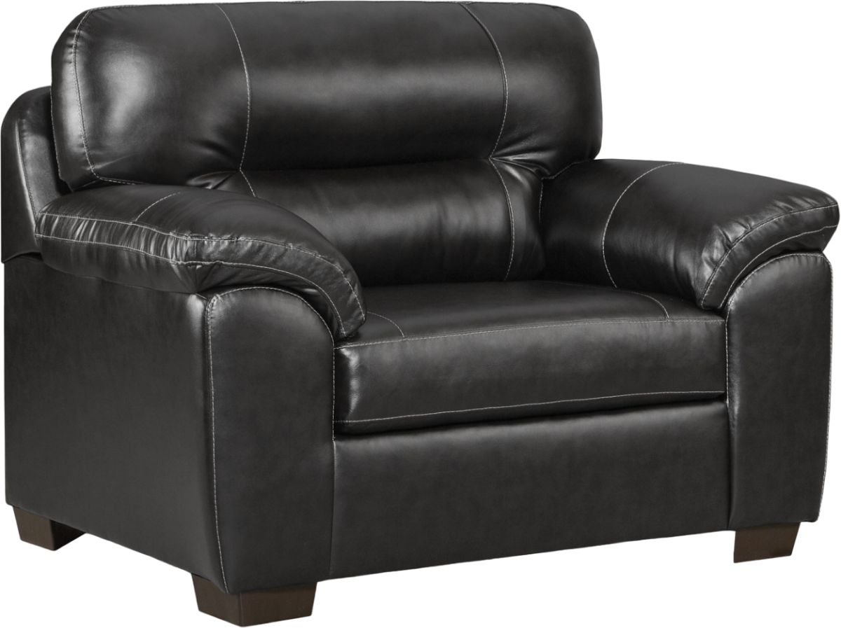 Affordable Furniture Black Austin Chair and a Half Jacksonville NC