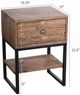 A & B Home Mateo Brown Bedside Table-3