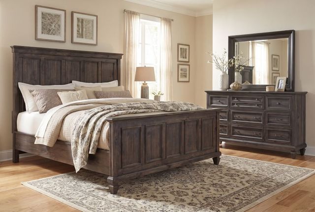 Magnussen Home® Calistoga 3-Piece Weathered Charcoal King Panel Bedroom Set-1