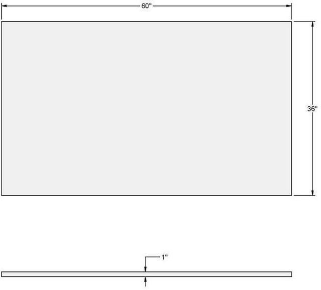Amisco Customizable Ascencio 60" Rectangular Dining Table with 1" White Oak Veneer Top-1