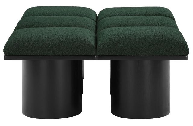 Meridian Furniture Pavilion 6-Piece Green/Black 54" Modular Bench Set-2