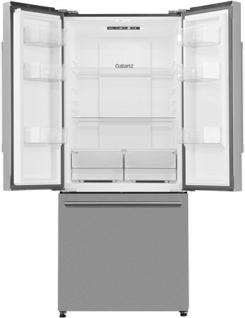 Galanz 28 in. 16.0 Cu. Ft. Stainless Steel French Door Refrigerator-4