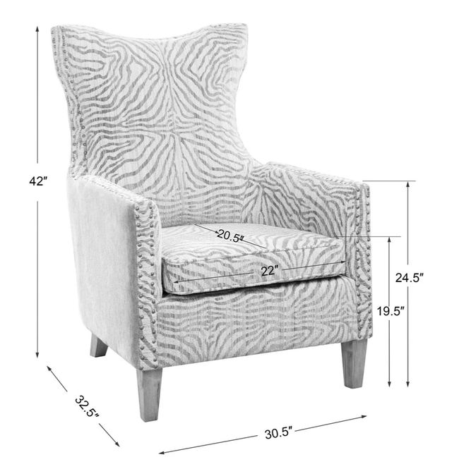 Uttermost® Kiango Plush Stripes Armchair-2