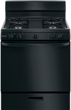 Hotpoint® 30" Black Freestanding Gas Range