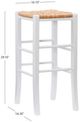Linon Venezia 2-Piece White Rush Seat Backless Bar Stool Set-2