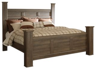 Signature Design by Ashley® Juararo Dark Brown King Poster Bed