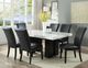 Steve Silver Co. Camila White Dining Table with Ebony Base-1