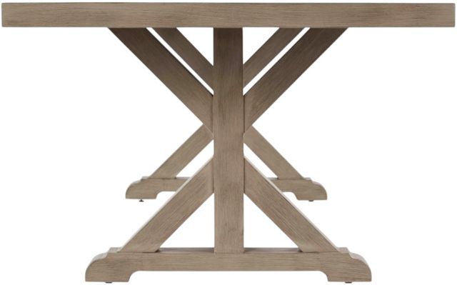 Signature Design by Ashley® Beachcroft Beige Outdoor Rectangular Dining Table with Umbrella Option-3
