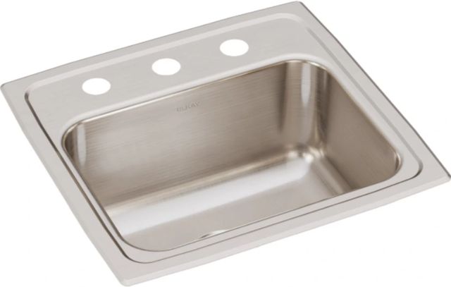 Elkay Lustertone® Classic Lustrous Satin 17" x 16" x 7-5/8" 3-Hole Single Bowl Drop-In Sink-0