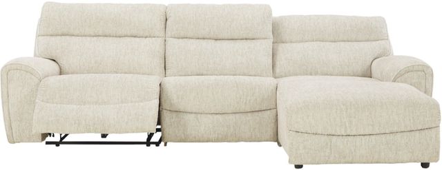 Signature Design by Ashley® Critic's Corner 3-Piece Parchment Power Reclining Right-Arm Facing Sectional and Chaise-0