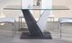 Mazin Furniture Baxter Gray/White Glass Top Dining Table-0