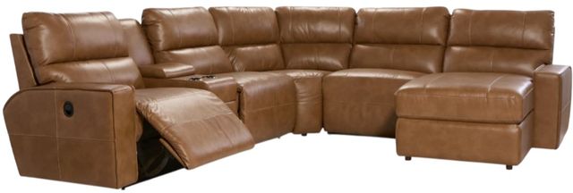 La-Z-Boy® Maddox Camel Reclining Sectional with Custom Layout Options-3