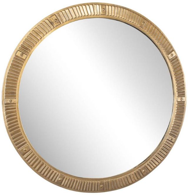 Uttermost® Heart Of Gold Gold-Plated Round Mirror-3