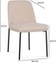 TOV Furniture Sydney 2-Piece Taupe Velvet Dining Chair-2