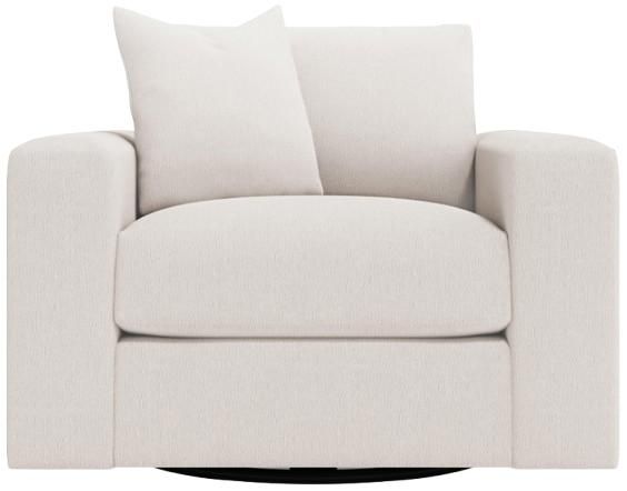 Bernhardt Vaughn Bernhardt Living White Swivel Chair-3