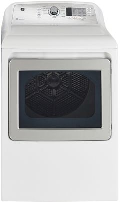 GE® 7.4 Cu. Ft. White Front Load Gas Dryer