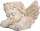A & B Home Aged Off-White Sleeping Cherub Planter-2