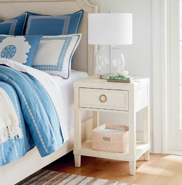 Bassett® Furniture Ventura Shell White Bedside Table-1