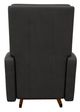 La-Z-Boy® Lennon Charcoal Leather Power Rocking Recliner with Headrest-3