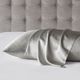 Olliix by Madison Park Silk 100% Mulberry Single Grey King Pillow Case-1