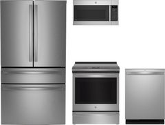 GE Profile™ 4 Piece Stainless Steel Kitchen Package