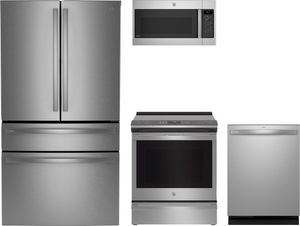 GE Profile 4 Piece Stainless Steel Kitchen Package