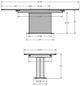 Amisco Customizable Lucarelli 96" Rectangular Extendable Table with 1" Thermo Fused Laminate Top, Radius Corners and 1 Leaf-3