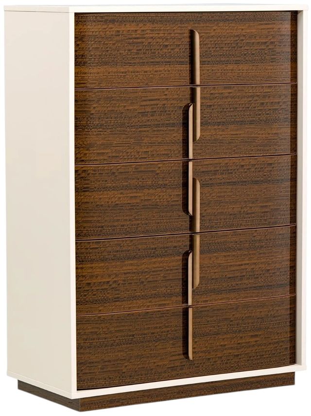 Michael Amini® Pavira Taupe/Walnut 5-Drawer Chest-0