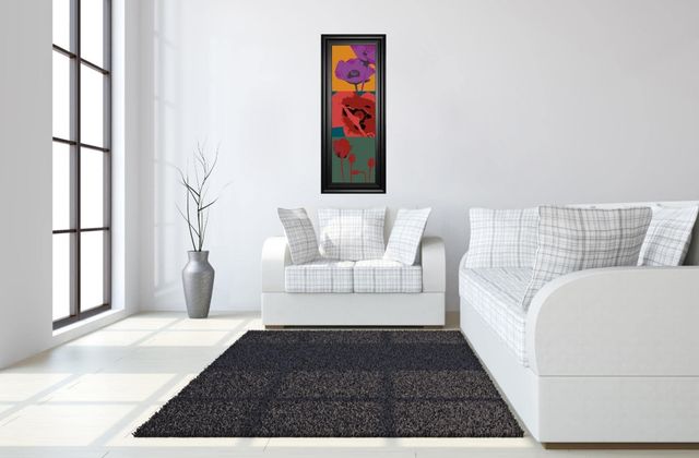 Classy Living Li-Legger, D Pop Poppies 18"x42" Wall Art-1