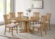 Coaster® Hartville 7-Piece Natural Light Brown Round Dining Table Set-4