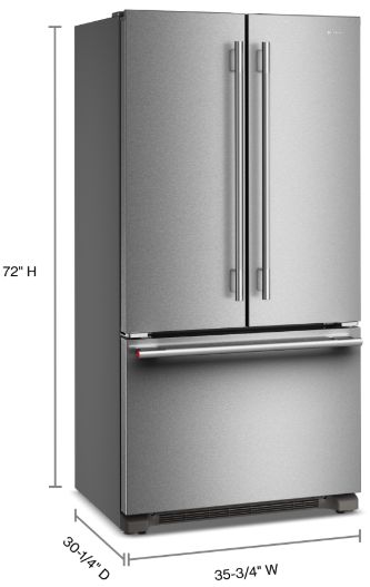 KitchenAid® 36" 21.9 Cu. Ft PrintShield® Stainless Steel Counter Depth French Door Refrigerator with Internal Water Dispenser-1