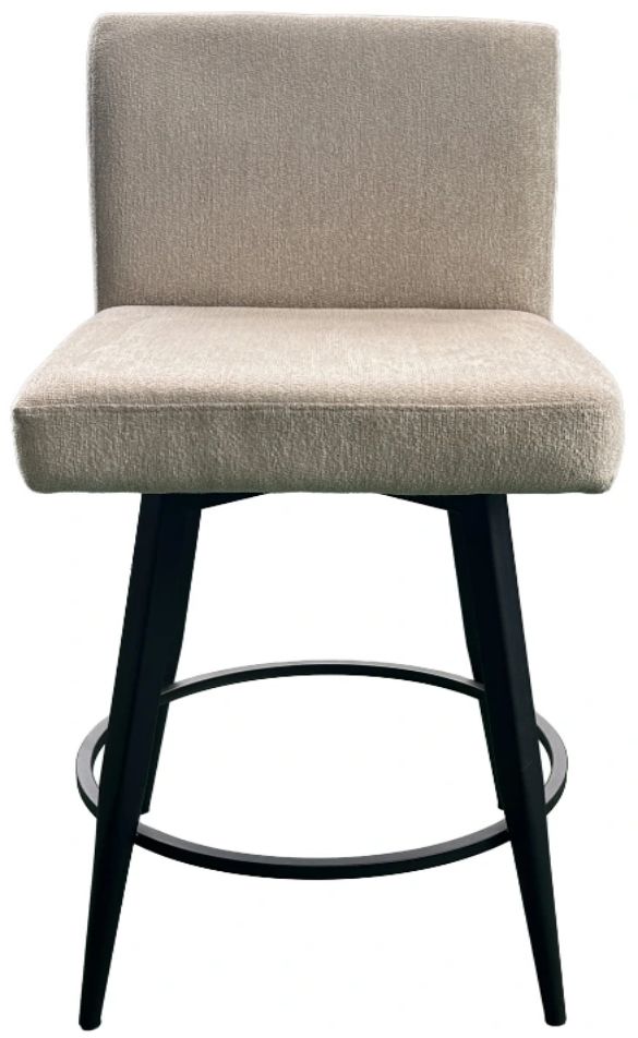 Intercon Champagne Metal Base Barstool with Parson Seat-1