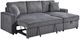 Mazin Furniture Brecker Dark Grey 2-Piece Sectional Sleeper with Storage Chaise-0