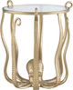 Powell® Octavia Glass Top Octopus Table with Antique Gold Base-2