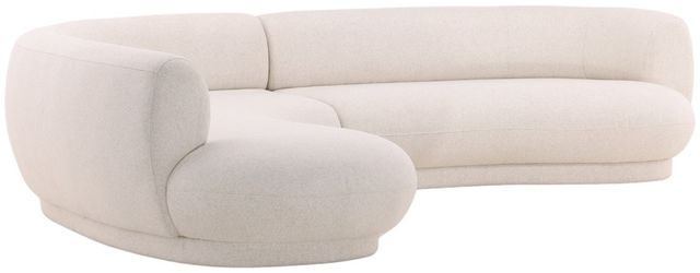 Dovetail Furniture Lake 2-Piece Frio Cream Left-Arm Facing Sofa Sectional and Chaise-0