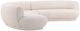 Dovetail Furniture Lake 2-Piece Frio Cream Left-Arm Facing Sofa Sectional and Chaise-0