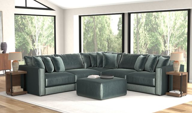 Jackson Furniture Remington 6-Piece Pine L-Shape Sectional with Ottoman-2
