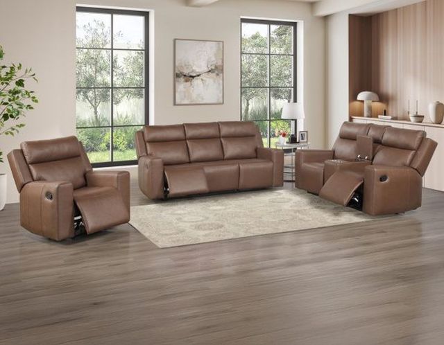 Steve Silver Co. Barron 3-Piece Brown Manual Reclining Sofa Set-2