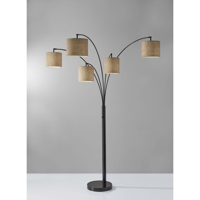 Adesso® Trinity Antique Bronze 5-Arm Arc Lamp-1