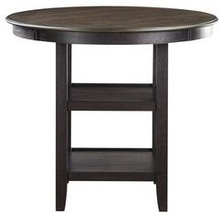 Mazin Furniture Asher Antique Black Counter Height Dining Table-1