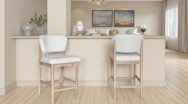 Nest Home Collections Hayder Himalaya Ivory/Natural Counter Stool-1