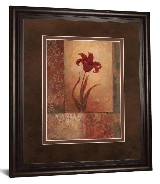Classy Art Lily Silhouette By Vivian Flasch Framed Print Wall Art-0