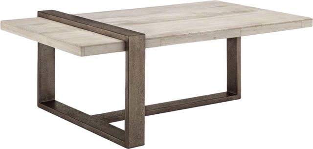 Magnussen Home® Wiltshire Sea Shell Rectangular Cocktail Table with Champagne Bronze Base