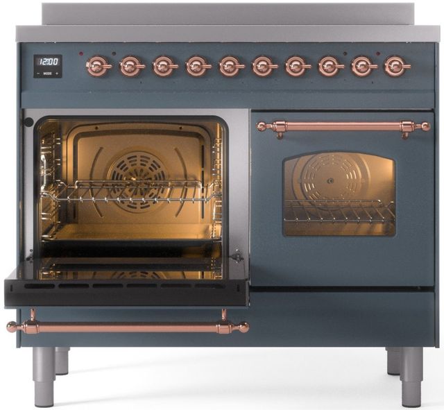 Ilve® Nostalgie II Series 40" Blue Grey Pro Style Induction Range-2