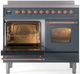 Ilve® Nostalgie II Series 40" Blue Grey Pro Style Induction Range-2