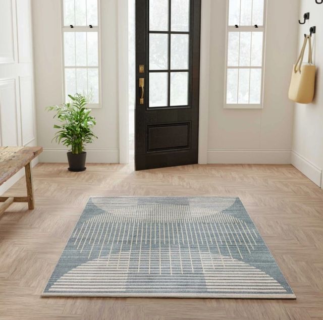 Nourison Home™ Astra Machine Washable Blue 5'x7' Area Rug-1