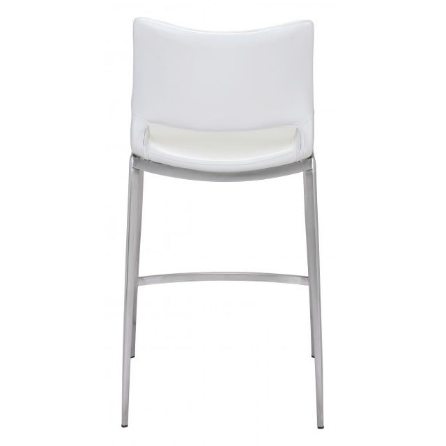 Zuo® Modern Ace White/Silver Counter Chair-3